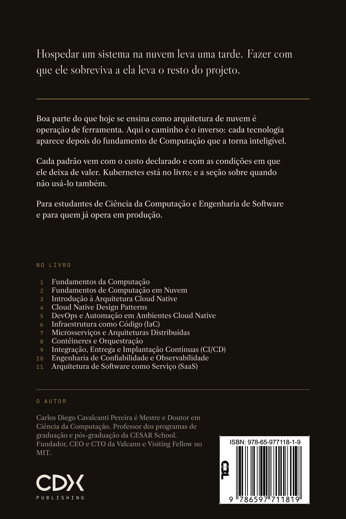 Contracapa do livro
